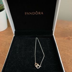 Pandora gold/silver heart necklace